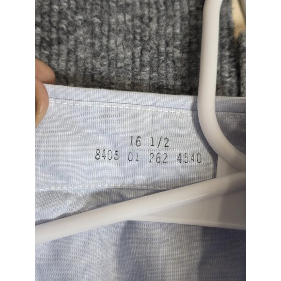 US Air Force Uniform Shirt Mens 16.5 Light Blue Short Sleeve Poly Cotton Patches - Picture 3 of 11